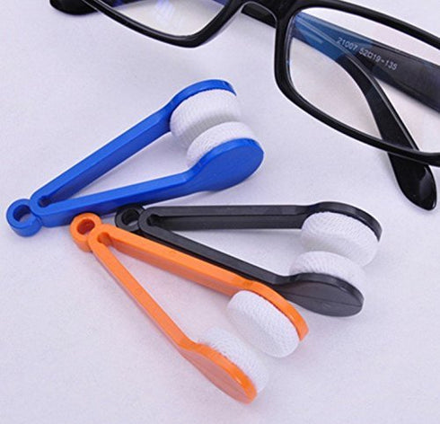 12 pcs Mini Sun Glasses Eyeglass Microfiber Spectacles Cleaner Brush Cleaning Tool?Random Color?...