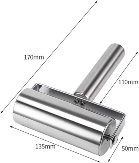 NatSumeBasics Stainless Steel Rolling Pin Pastry Pizza Fondant Bakers Roller Metal Kitchen Utensils Ideal for Baking Dough, Pizza, Pie, Pastries, ...