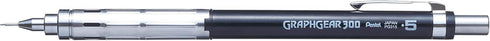 Pentel Arts GraphGear 300 Mechanical Pencil, (0.5mm) Fine line, 1-Pack, Black Barrel...