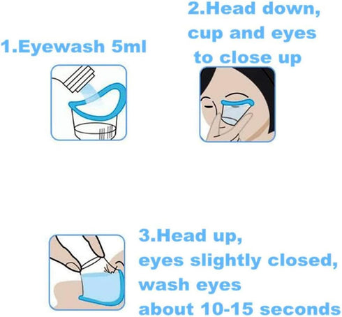 65 Pcs 5ml Disposable Eye Wash Cups Portable Plastic Measuring Cup Eye Flush Cleaning Cups...