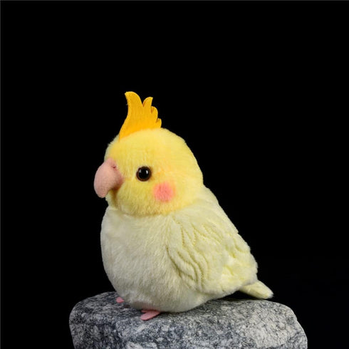 Nohito Realistic Yellow Cockatiel Parrot Bird Plush Toy Stuffed Animal Simulation Fake Bird Cockatoo Stuffed Animals Cute Little Bird Plushie Doll...