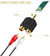 3.5mm to RCA Splitter Adapter Gold Plated 3.5mm Male Stereo to 2 RCA Female Jack Y Plug Audio Converter (2 Pack)...
