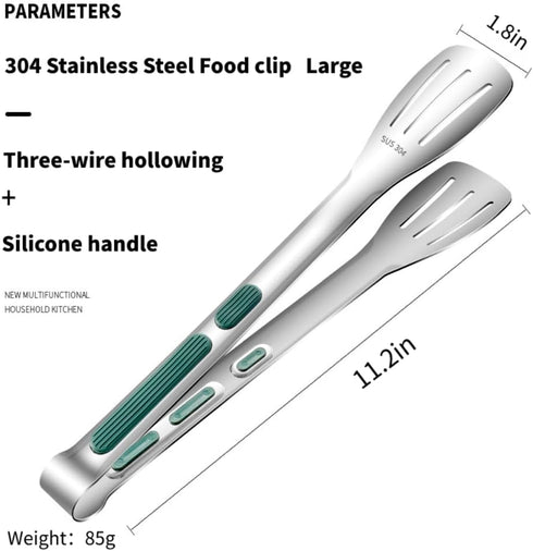 Huakai cooking tongs,kitchen tongs- Stainless Steel Metal, Long, Heavy-Duty, and Ergonomic,Stainless steel tongs, kitchen gadgets,dishwasher safe ...