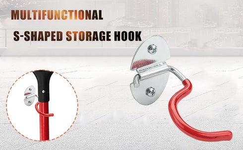 S-Type Hook, Wall Mounted, Space Saver Organizer Tool Holder (8 Holders)...