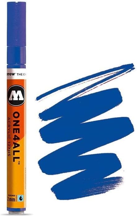 MOLOTOW ONE4ALL Acrylic Paint Marker, 2mm, True Blue, 1 Each (127.206)...