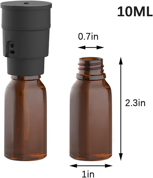 Waterless Oil Diffuser, Battery Operated Diffusers - Portable & Smart & Cordless Design, Aromatherapy Diffuser for 3 Cold Mist & Timer 1/2/3H Wate...