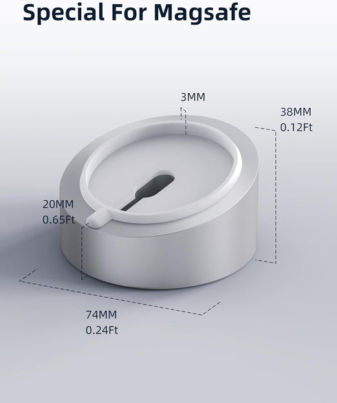 Stouchi Mag- Safe Charger Stand Wireless Charging Heavy-Duty Premium Metal Holder Mount Base Desktop Dock for iOS17 iPhone 15/14/13/12 Mag- Safe C...