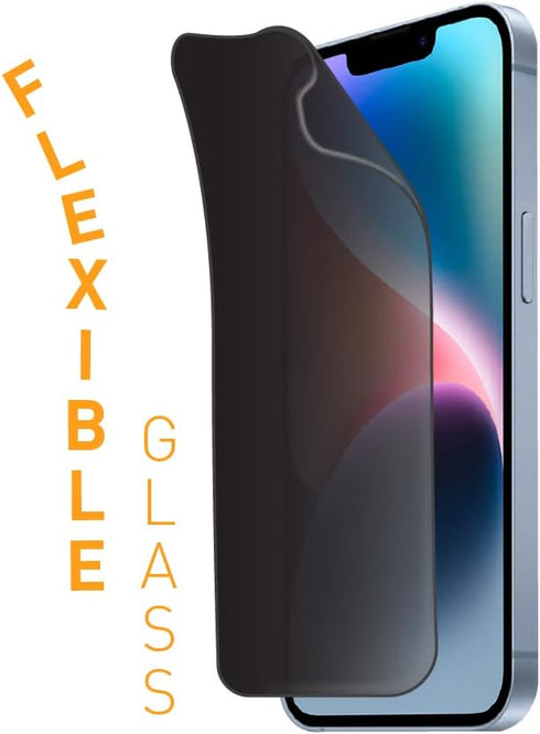 ARMOR Flexible Glass Screen Protector for iPhone 14, Privacy Guard with 9H...