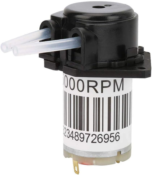 Walfront 6V Miniature Silent Peristaltic Pump Titration Dc Self-Priming Dosing Pump 0.1-100 ml/min(Flat black), Various Pumps And Accessories...