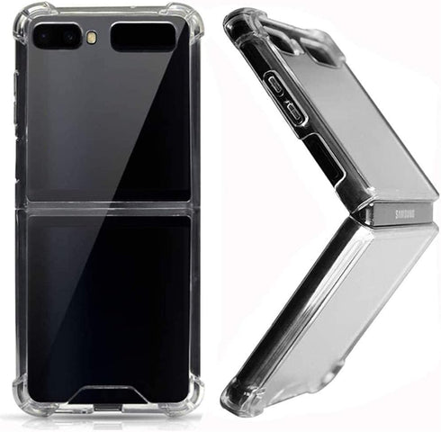 Clear Case for Galaxy Z Flip,Z Flip 5G Case,Ultra Thin Crystal Soft TPU Rubber Scratch Resistant Anti-Slip Phone Case for Samsung Galaxy Z Flip/Z ...