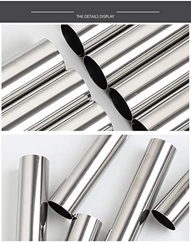 Screw Croissant Molds, VolksRose 12 PCS Non-stick Stainless Steel Waffle Cone Roll Pastry Cream Horn Forms Pancake Making Tool Cannoli Tubes DIY S...