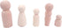 Pack of 5 Unfinished Peg Dolls, Unpainted Puppet Bodies, Wooden Peg People Marionette Bodies...
