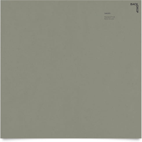 BACKDROP | Premium Interior Paint | Large Adhesive Paint Swatch | SAGED - Muted Olive Green | 12" x 12" Color Sample...