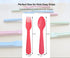 16 Pcs Kids Utensils Set, Plastic Kids Forks and Spoons Set, Reusable Toddler Utensils Kids Silverware Cutlery Set, Durable Flatware Set for Lunch...