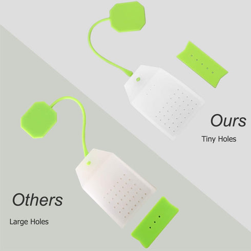 6 Pack Silicone Tea Infuser, Reusable Tea Bags Tea Strainer Filter Tea Steeper Tea Diffuser Tea Holder for Loose Leaf Tea with Spoon...
