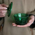 European Retro Nostalgic Three-Dimensional Relief Color Glass Jar Candy Jar Seasoning Jar With Lid...