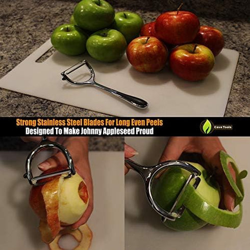 Cave Tools Vegetable Y Peeler Julienne Swivel Slicer With Potato Eye Remover for Peeling Fruits and Vegetables - Kitchen Gadgets...