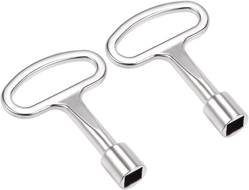 uxcell Electrical Cabinet Key 8mm Zinc Alloy Square Water Meter Box Safety Key 2Pcs...
