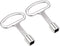 uxcell Electrical Cabinet Key 8mm Zinc Alloy Square Water Meter Box Safety Key 2Pcs...