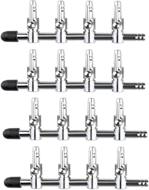 Aquarium Air Valve 4 Way Inline Manifold Air Flow Pump Tubing Splitter Lever Control Valve 4-Pack...