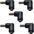 5Pcs DC Power Connector Adapter 90 Degree Angle 5.5mm x 2.5mm Male Plug to 5.5mm x 2.1mm Female Jack Coupler Conver TER for Laptop CCTV Camera Str...