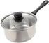 1 Set Stainless Steel Saucepan with Glass Strainer Lid Sauce Pot Pan Induction Pot Stock Pot Sauce Pan...