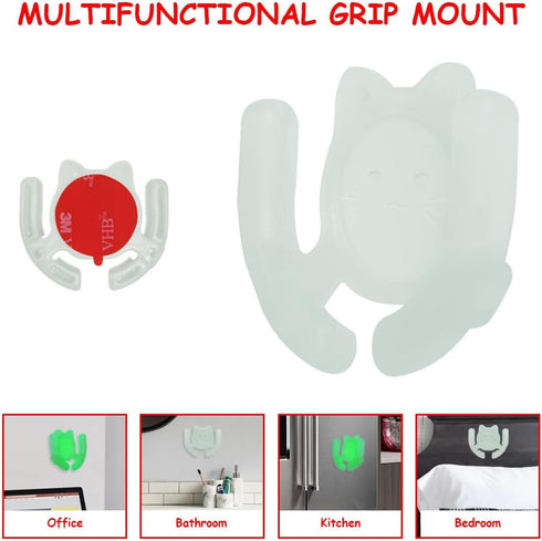 Multi-Surface Holder Car Mount 1 Pack Compatible for Popsocket Grip, Glow in Dark, Holder for Pop Mount Device Support Accessory Home Office Desk ...