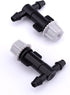 Kalolary 100 Pairs Misting Drippers Atomizing Sprinkler with Tee Joints for Misting Watering Plant Automatic Grip Irrigation Kits Lawn Garden Supp...