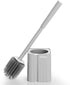 Toilet Brush and Holder Set, Silicone Toilet Bowl Cleaner Brush Bristles, Bathroom and RV Cleaning Tools, Space Saving Toilet Scrubber, Wall Mount...