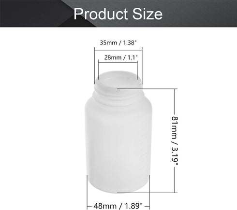 Othmro 100ml Plastic Bottles Lab Chemical Reagent Bottles Wide Mouth Liquid Solid Round Bottles Sample Storage Containers Sealing Storage Bottles ...