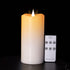 Battery Candles Flickering - Battery Operated Candles with Flickering Flame 3x5 inches, 1 Pack, Ivory, Real Wax, 3D Moving Wick, Mechanical Keypad...