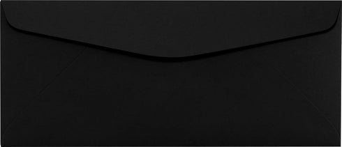 LUXPaper #10 Commercial Flap Business Envelopes | 4 1/8" x 9 1/2" | Midnight Black | 80lb. Text | 50 Qty...