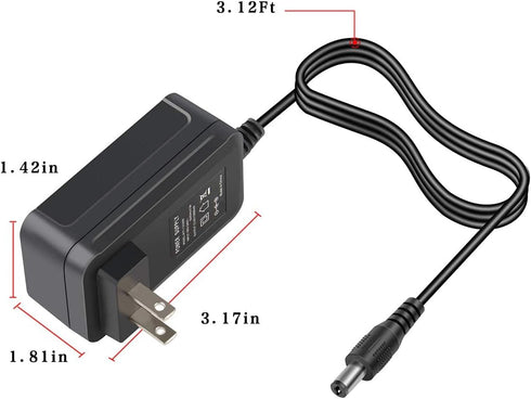 SUPERNIGHT 12V 2A Power Adapter Supply AC 100-240V to DC Power Supply DC Jack 5.5x2.1mm for Led Light Strips, String Lights, Router, CCTV Camera S...