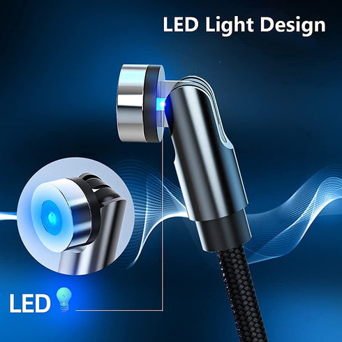 Bojianxin 540° Rotation 3 in 1 Magnetic Charging Cable?7-Pack, 1.6ft/3.3ft/6.6ft/6.6ft/10ft/10ft, Magnet Phone Charger Compatible with Micro USB, ...
