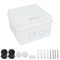 LeMotech Junction Box with Reserved Holes ABS Plastic Electrical Box IP65 Waterproof Dustproof Project Enclosure for Electronics White 5.9X 5.9X 3...