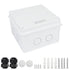 LeMotech Junction Box with Reserved Holes ABS Plastic Electrical Box IP65 Waterproof Dustproof Project Enclosure for Electronics White 5.9X 5.9X 3...