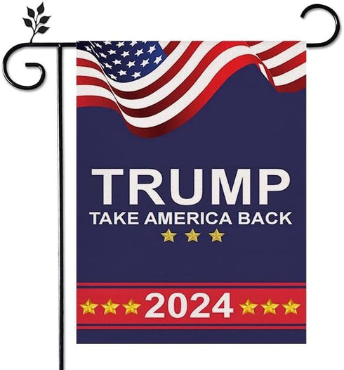 Trump 2024 Garden Flags for Outside,2pcs Trump 2024 Flags,Trump 2024 Yard Sign,Support Trump 2024 Flag,Save USA Again Flags Outdoor Flags 12 * 18 ...