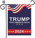 Trump 2024 Garden Flags for Outside,2pcs Trump 2024 Flags,Trump 2024 Yard Sign,Support Trump 2024 Flag,Save USA Again Flags Outdoor Flags 12 * 18 ...