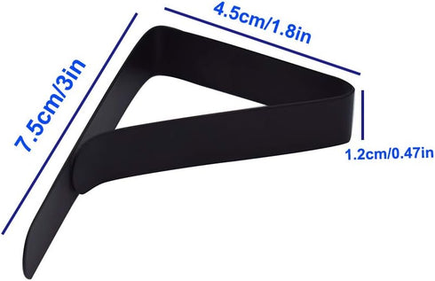 Stainless Steel Tablecloth Clips Adjustable for 1.5 inch Thick Table Angle Clamps Table Cloth Holders (8, Black, one Size)...