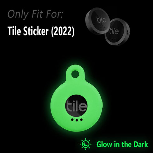 Geiomoo Silicone Case Compatible with Tile Sticker 2022, Protective Cover with Carabiner (Luminous Green)...