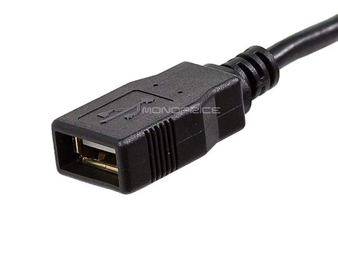 Monoprice USB 2.0 Type-A Male to Type-A Female Extension Cable - Gold Plated, 28/24AWG, 3 Feet, Black...