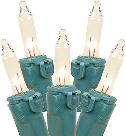 Novelty Lights 10 Light Clear Christmas Craft Mini Light Set, Green Wire, 4' Long...