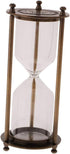 Retro Metal Sandglass Empty Hourglass Sand Timer Without Sand for Home Office Decoration (Bronze - L)...