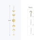 Mkono Moon Phase Wall Hanging Metal Boho Home Decor Vertical Chic Moon Garland for Dorm Nursery Bedroom Living Room Apartment Office, Decorative W...