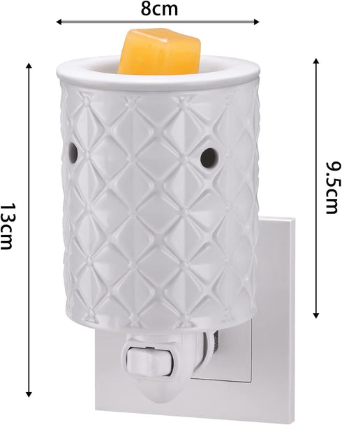 STAR MOON Ceramic Wax Melt Warmer, Plug in Wax Warmer for Scented Wax, Scentsy Wax Warmer for Fragrance Oil, Night Light Wax Burner Decoration wit...