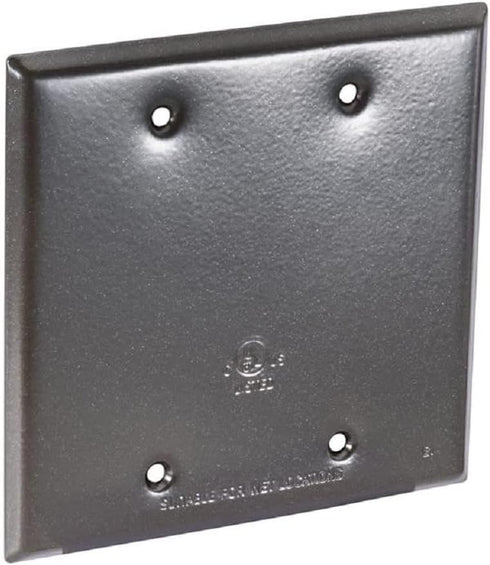 Blank Double Gang Cover Bronze Weatherproof, Aluminum/Metal...