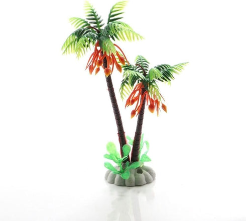 1Pc Mini Coconut Palm Tree,Aquatic Water Weeds Artificial Aquarium Plants Fish Tank Water Plant Grass Ornament for Fish Tank Decor Aquarium Décor...