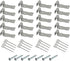 20 Pack Sofa Zig Zag Spring Repair Brackets, Sofa Spring Repair Kit Includes All Hardware, Silver...