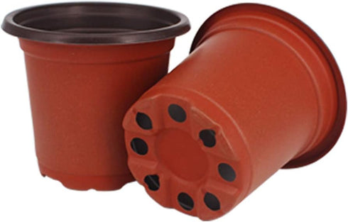 100 Pcs 4" Plastic Seedlings Plants Nursery Pots with 100 Pcs Waterproof Plastic Plant Tags and 2Pcs/Set Transplanting Digging Mini Tools...
