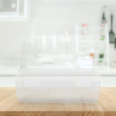 Luxshiny 3pcs Rectangular Loaf Bread Box Bread Toast Storage Bin Plastic Bread Keeper Container Airtight Loaf Bread Saver for Kitchen Storing Refr...
